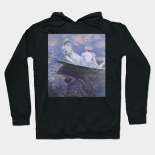 On the Boat by Claude Monet Hoodie